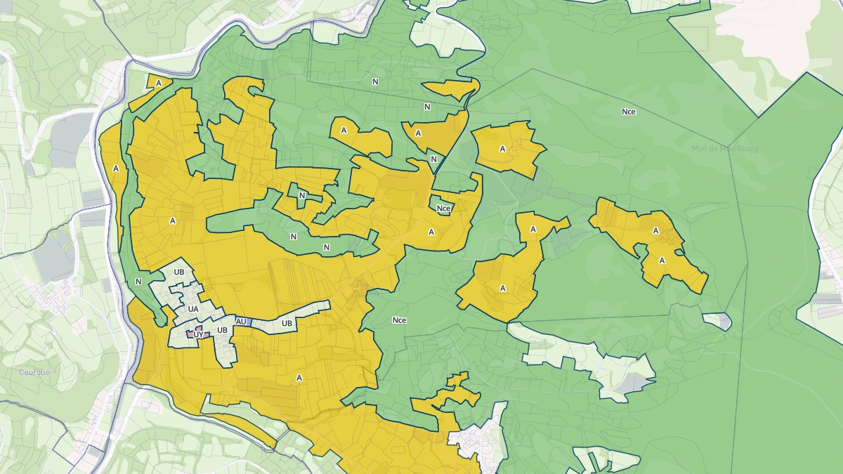 Aperçu cartographique de Anla, centré sur la commune