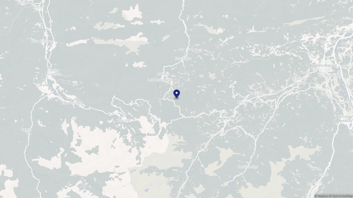 Aperçu cartographique de Arbéost, centré sur la commune