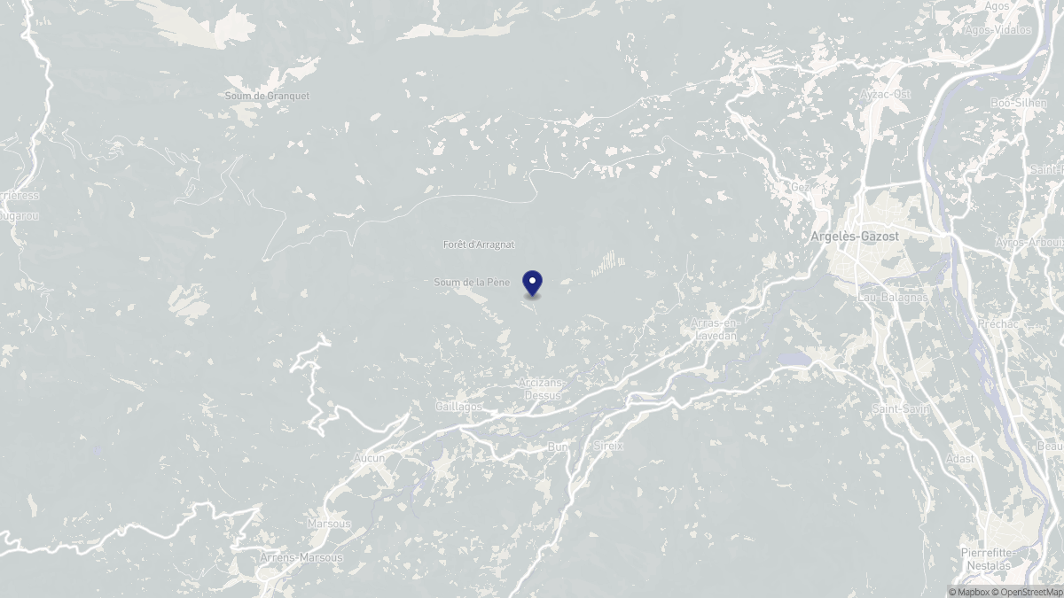 Aperçu cartographique de Arcizans-Dessus, centré sur la commune