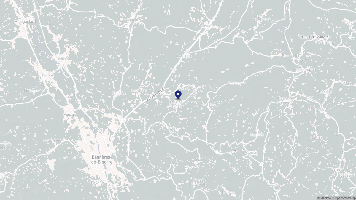 Aperçu cartographique de Argelès-Bagnères, centré sur la commune