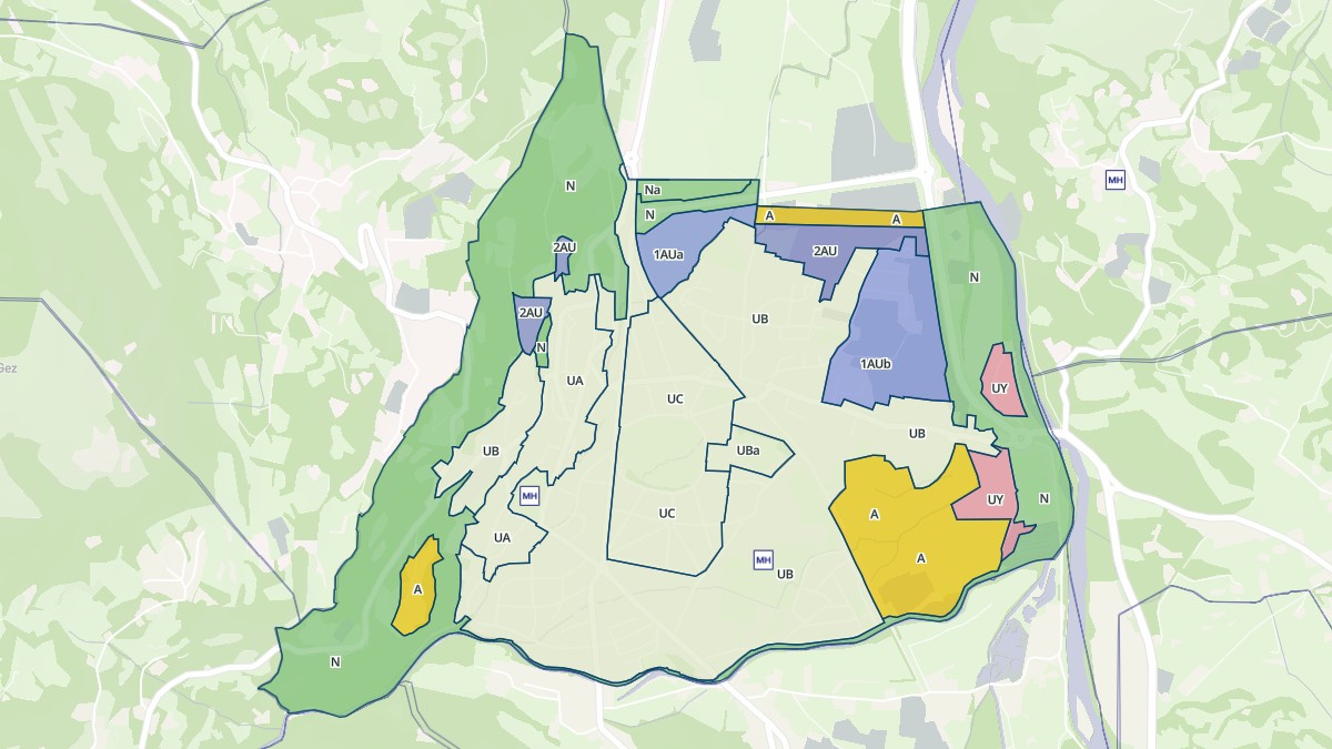 Aperçu cartographique de Argelès-Gazost, centré sur la commune