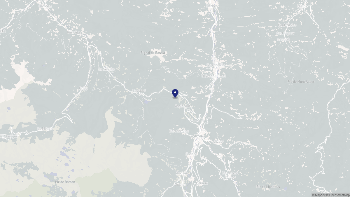 Aperçu cartographique de Aspin-Aure, centré sur la commune