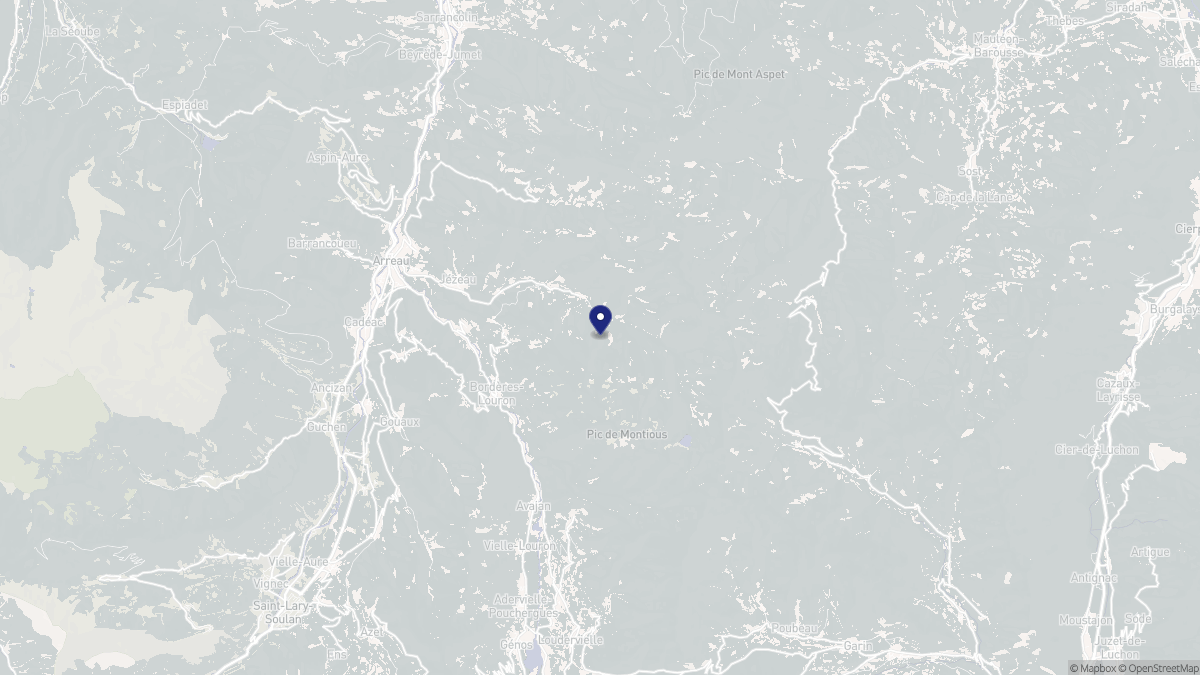 Aperçu cartographique de Bareilles, centré sur la commune