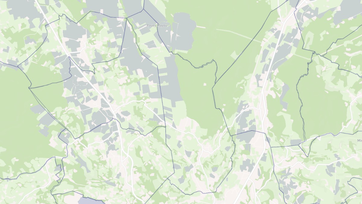 Aperçu cartographique de Bartrès, centré sur la commune
