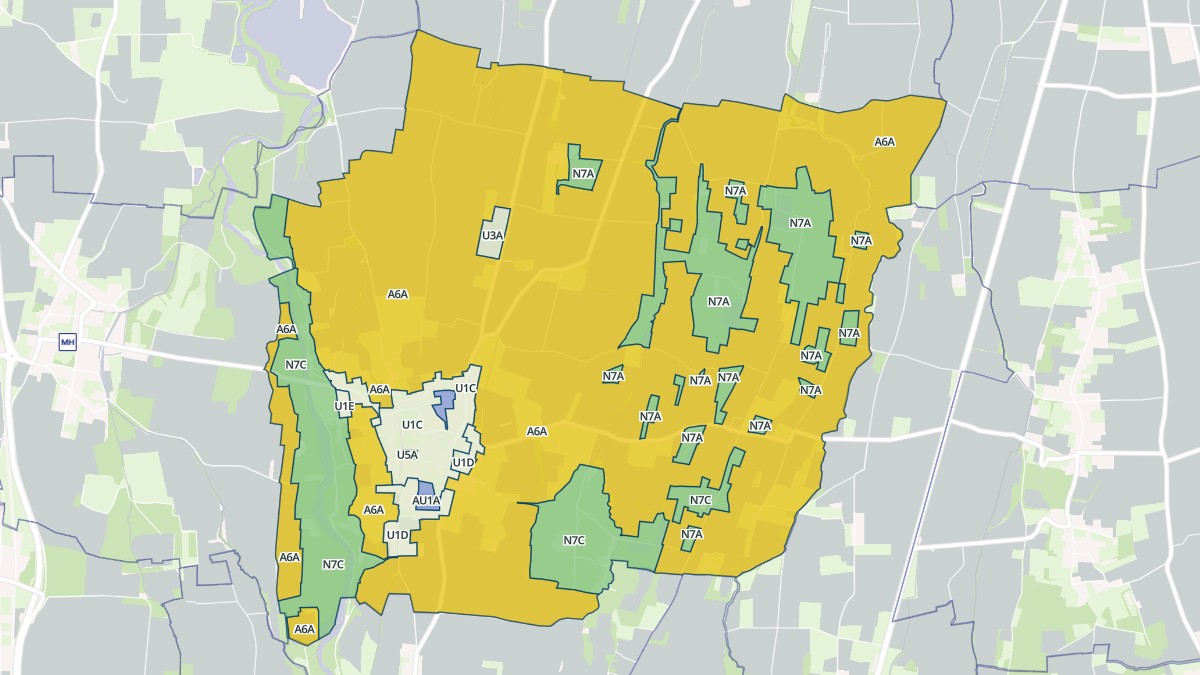 Aperçu cartographique de Bazillac, centré sur la commune