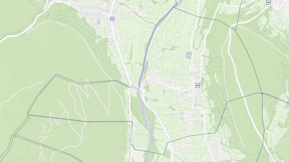 Aperçu cartographique de Bazus-Aure, centré sur la commune