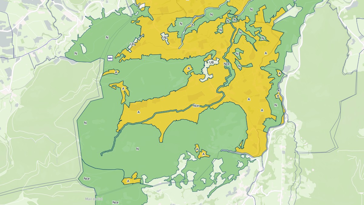 Aperçu cartographique de Bize, centré sur la commune