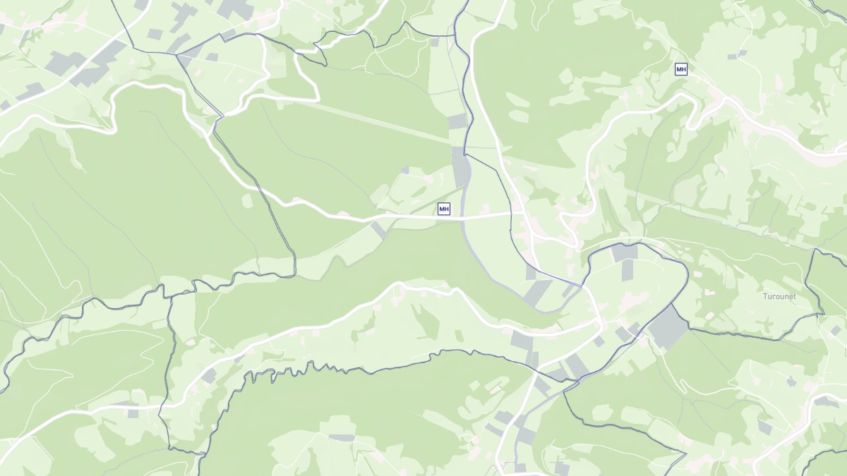 Aperçu cartographique de Bonnemazon, centré sur la commune