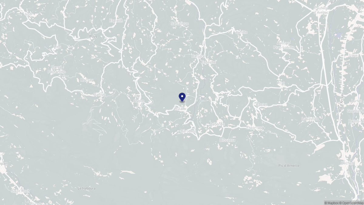 Aperçu cartographique de Bulan, centré sur la commune