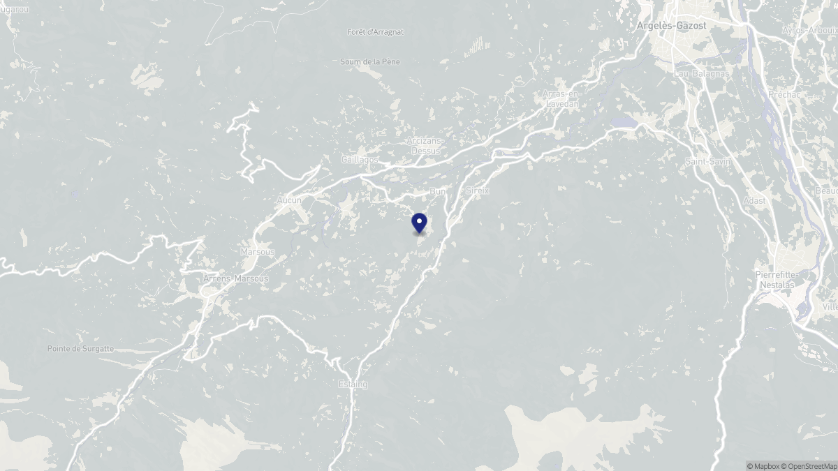 Aperçu cartographique de Bun, centré sur la commune