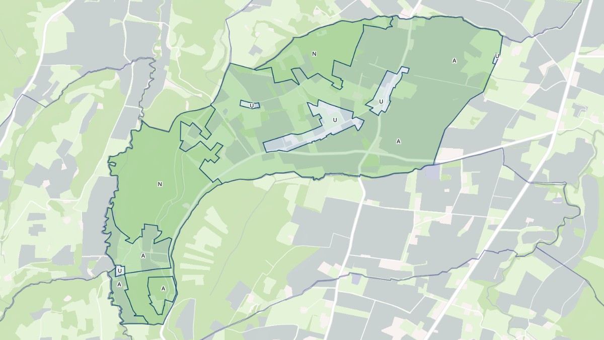 Aperçu cartographique de Caubous, centré sur la commune