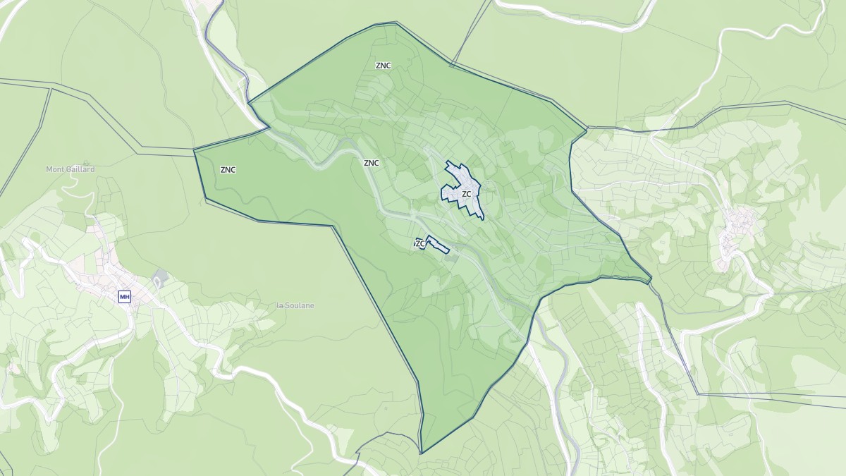 Aperçu cartographique de Cazaux-Debat, centré sur la commune