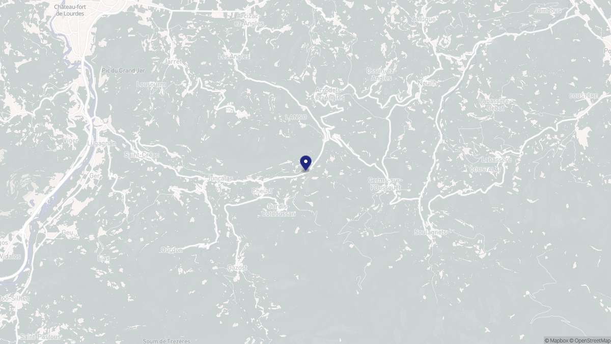 Aperçu cartographique de Cheust, centré sur la commune