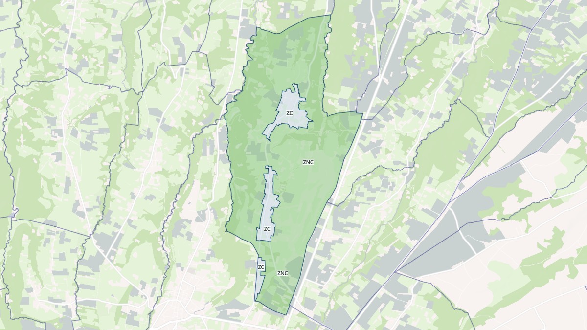 Aperçu cartographique de Clarens, centré sur la commune