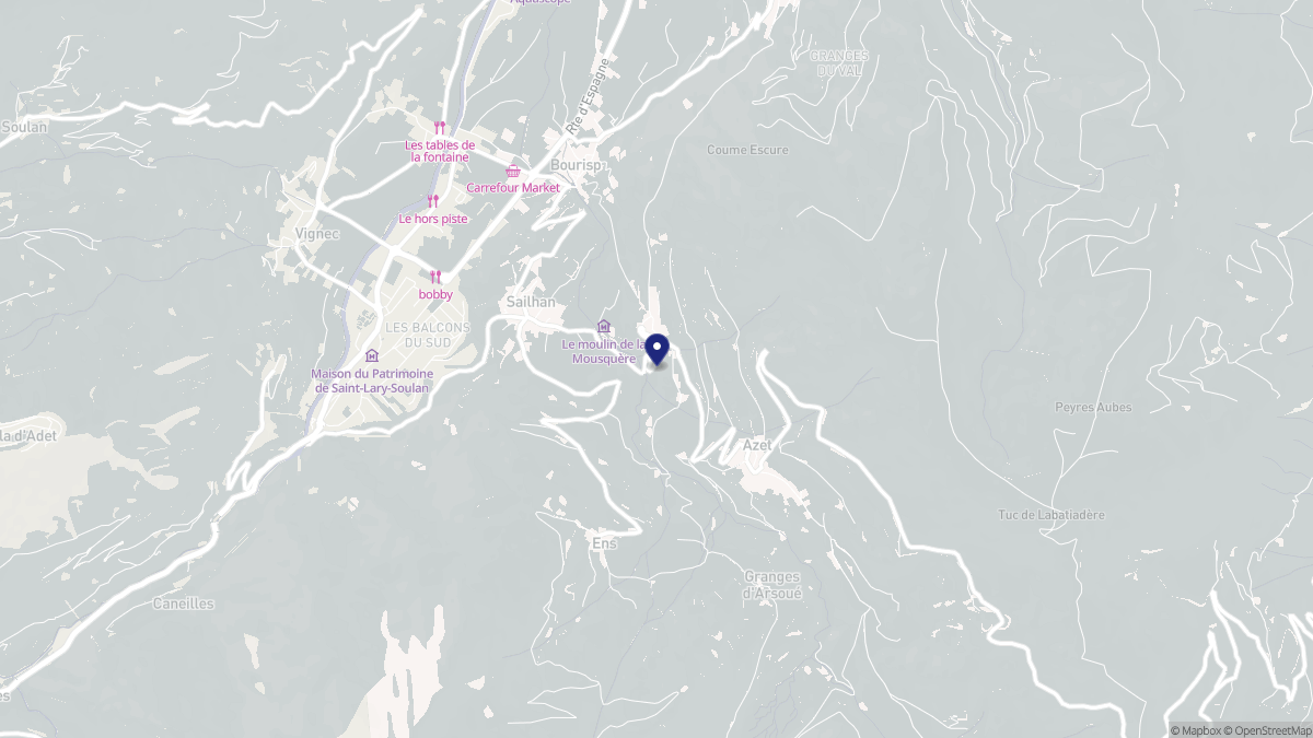 Aperçu cartographique de Estensan, centré sur la commune