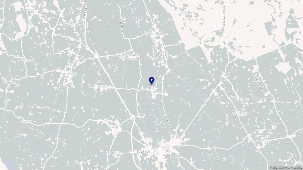 Aperçu cartographique de Estirac, centré sur la commune