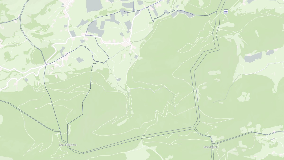 Aperçu cartographique de Gazave, centré sur la commune