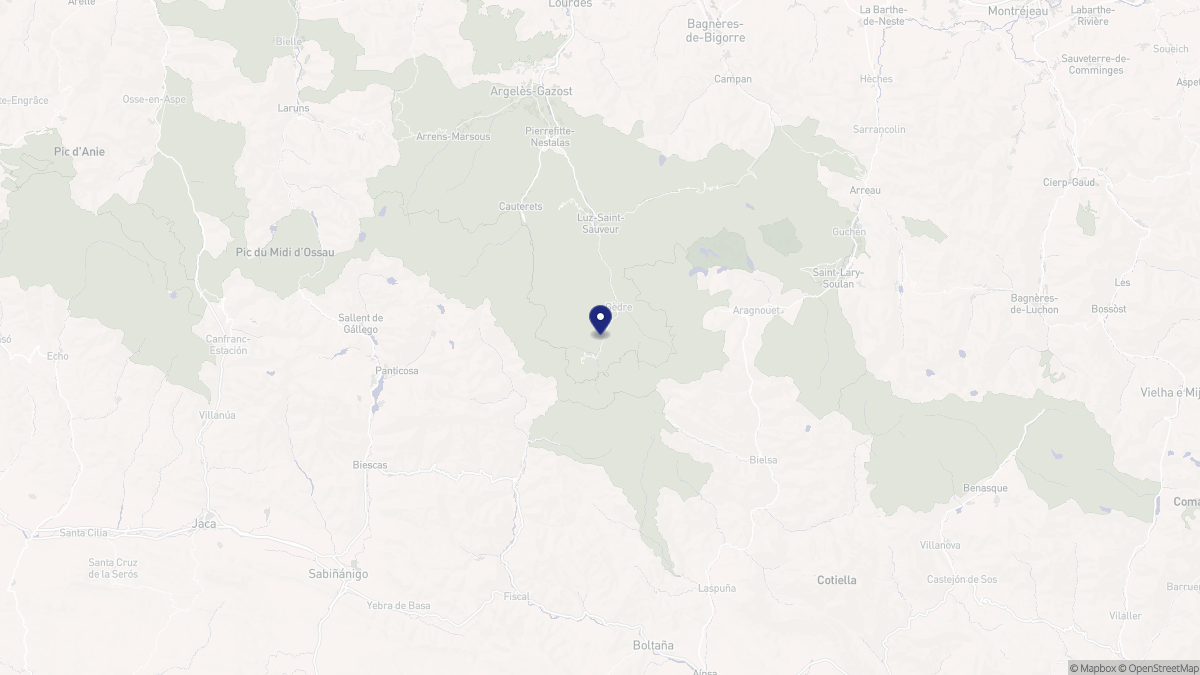 Aperçu cartographique de Gavarnie-Gèdre, centré sur la commune