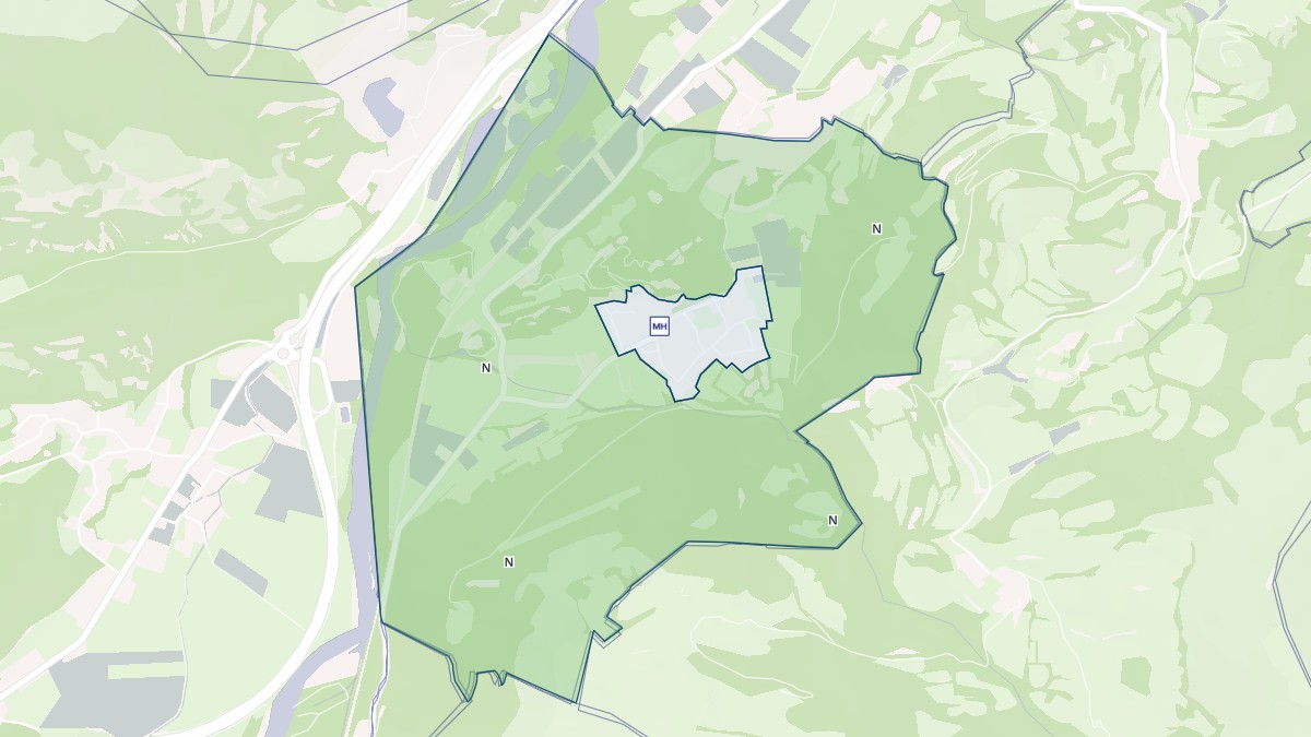 Aperçu cartographique de Geu, centré sur la commune