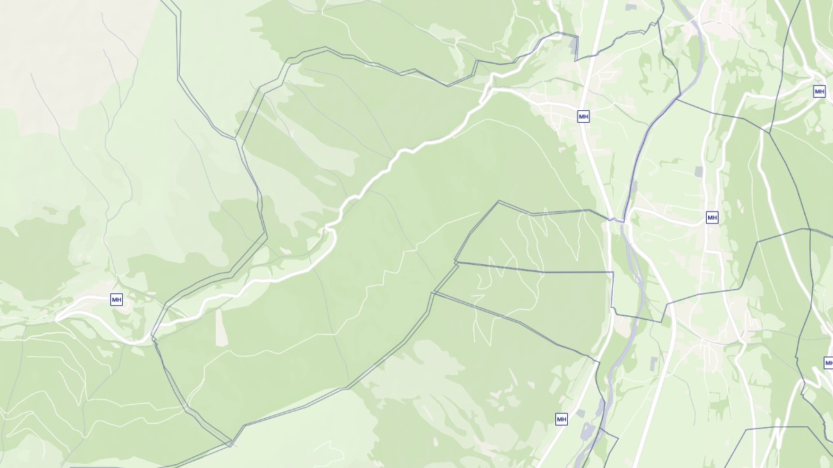 Aperçu cartographique de Guchen, centré sur la commune