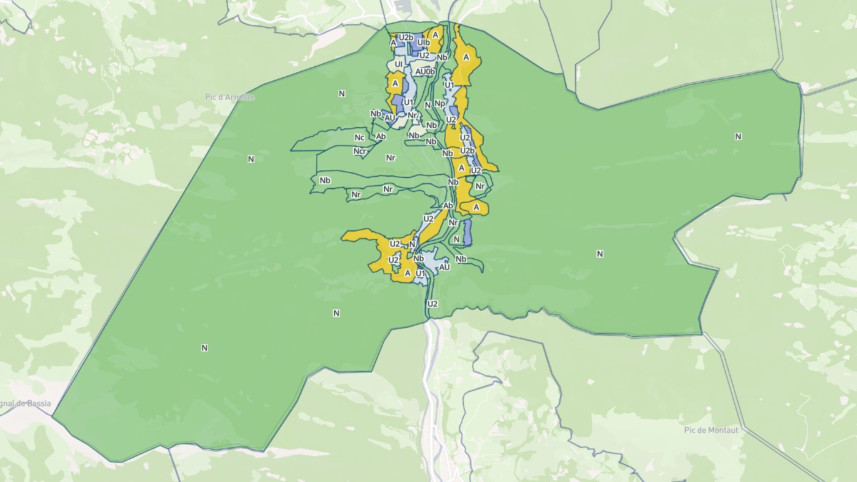Aperçu cartographique de Hèches, centré sur la commune