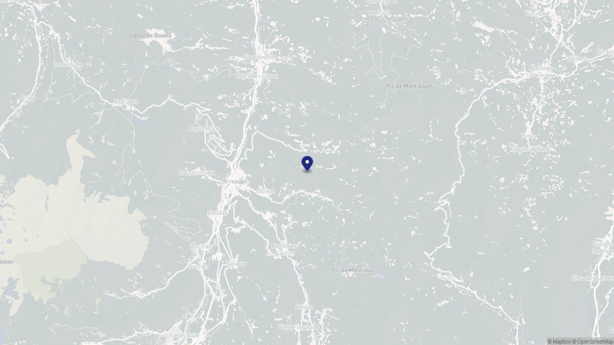 Aperçu cartographique de Jézeau, centré sur la commune
