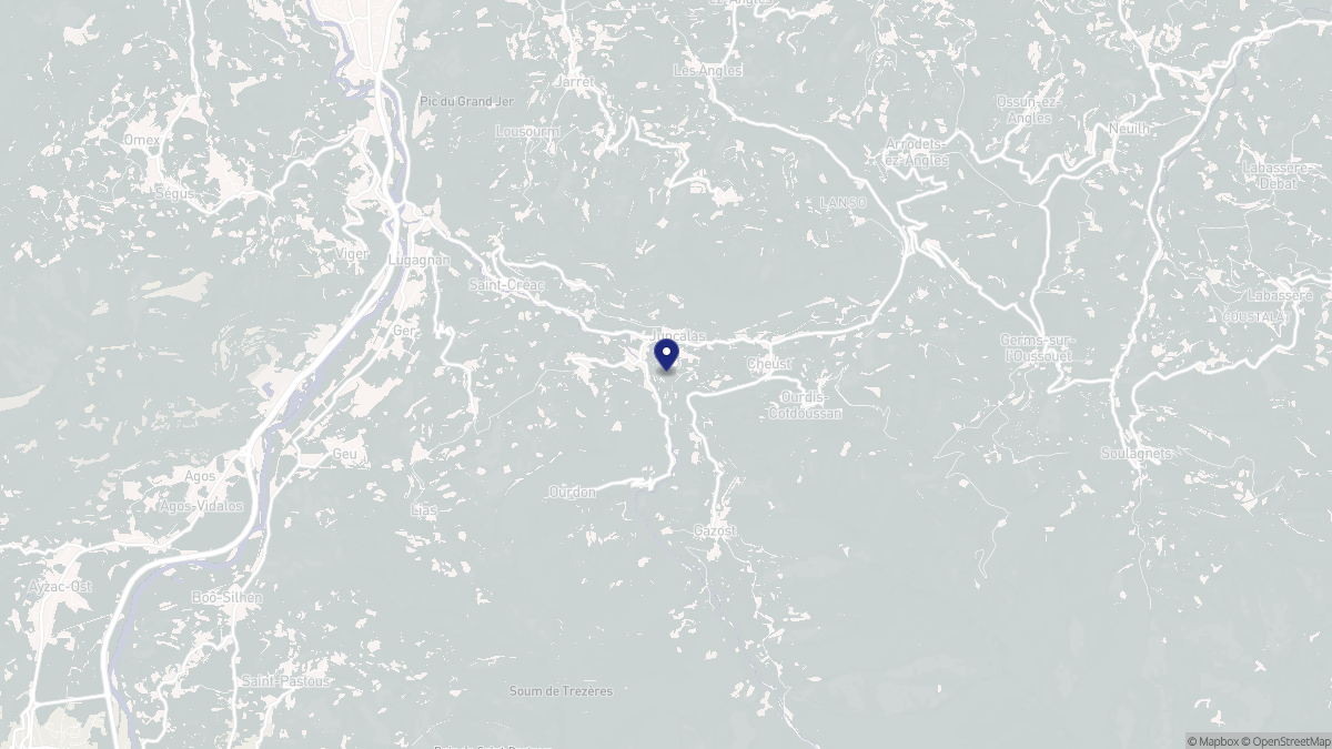 Aperçu cartographique de Juncalas, centré sur la commune