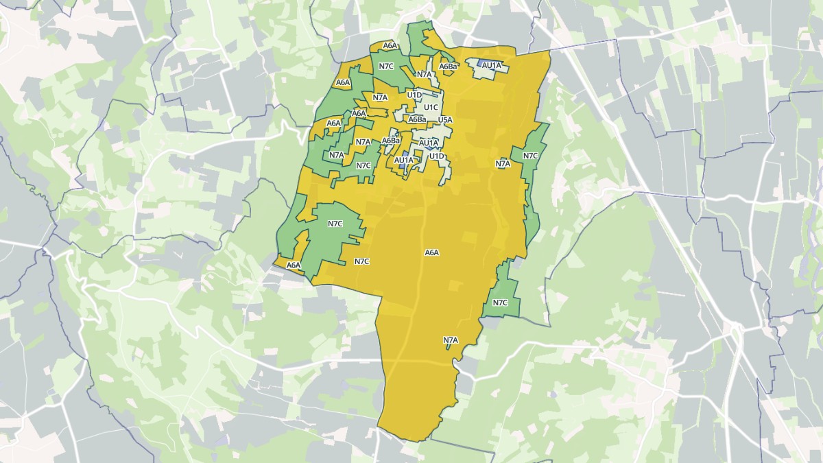 Aperçu cartographique de Lascazères, centré sur la commune