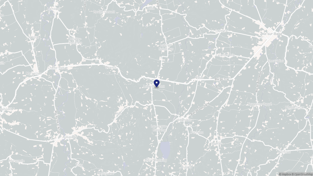 Aperçu cartographique de Luby-Betmont, centré sur la commune