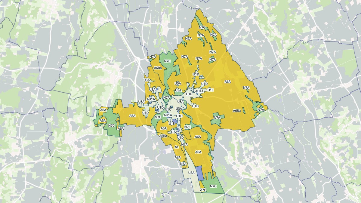 Aperçu cartographique de Maubourguet, centré sur la commune