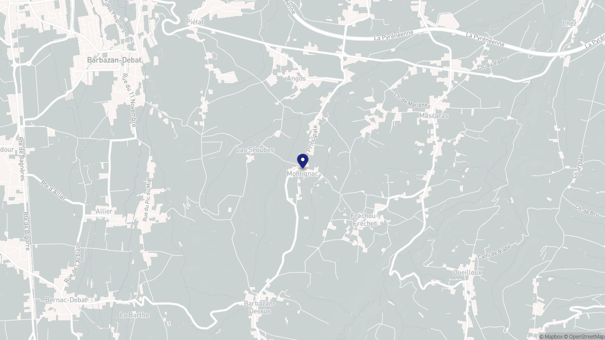 Aperçu cartographique de Montignac, centré sur la commune