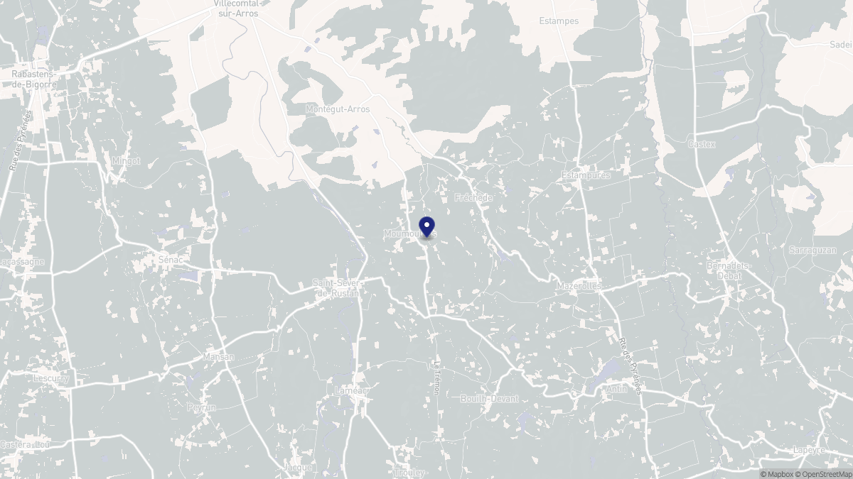 Aperçu cartographique de Moumoulous, centré sur la commune