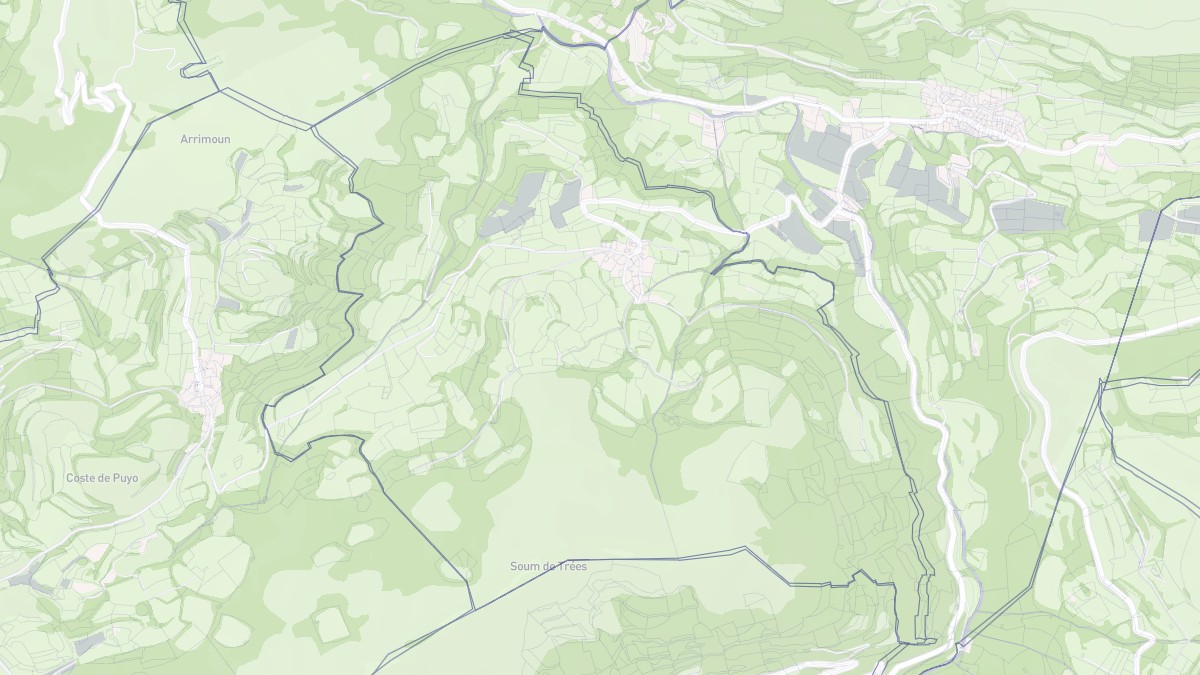 Aperçu cartographique de Ousté, centré sur la commune