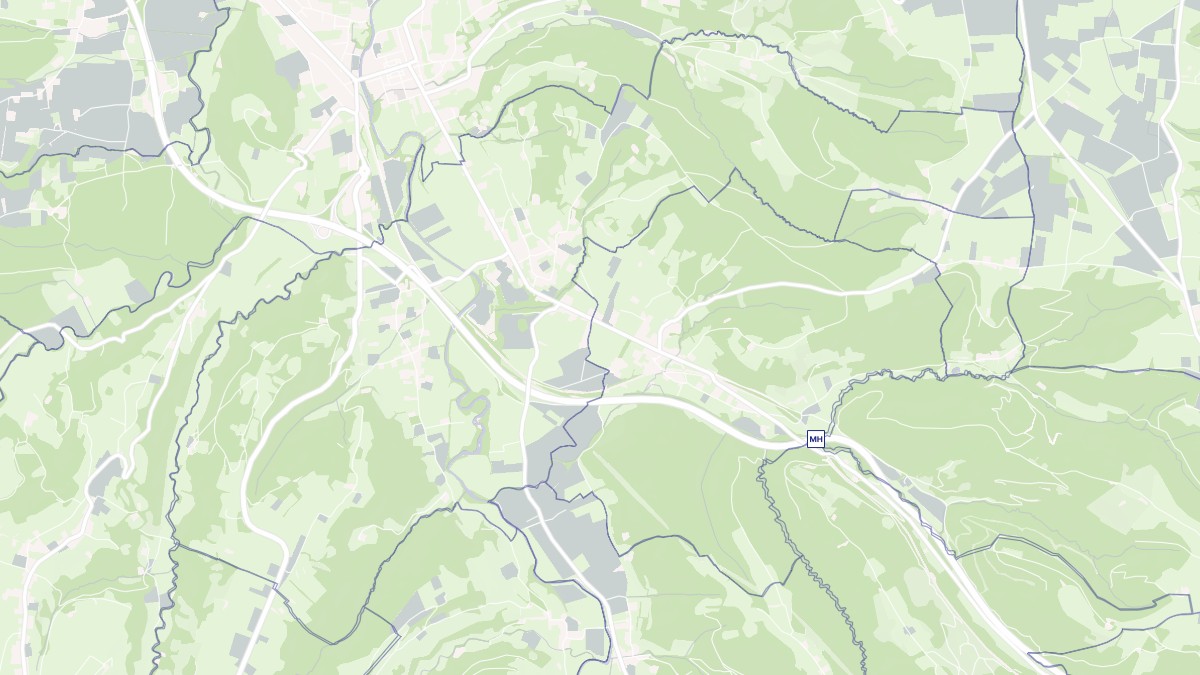 Aperçu cartographique de Ozon, centré sur la commune