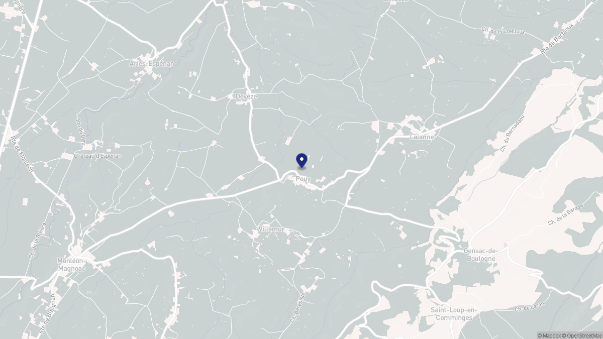 Aperçu cartographique de Pouy, centré sur la commune