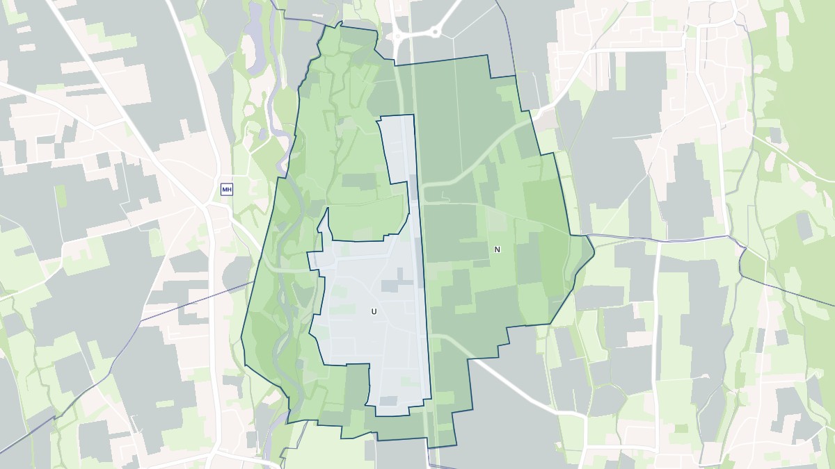 Aperçu cartographique de Salles-Adour, centré sur la commune