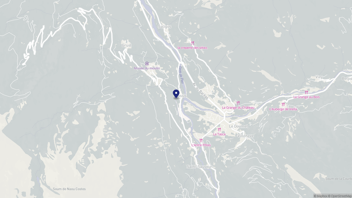 Aperçu cartographique de Sassis, centré sur la commune