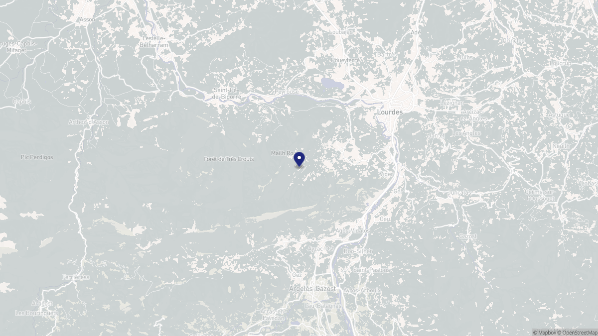 Aperçu cartographique de Ségus, centré sur la commune