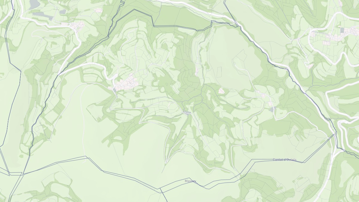 Aperçu cartographique de Sère-Lanso, centré sur la commune