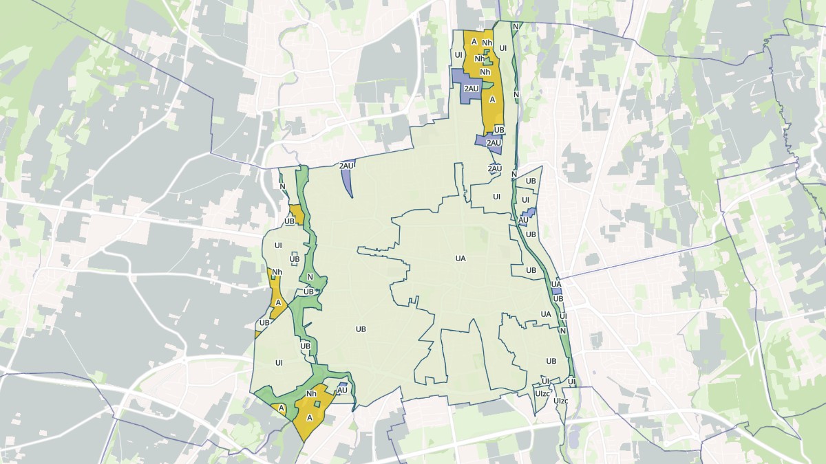 Aperçu cartographique de Tarbes, centré sur la commune