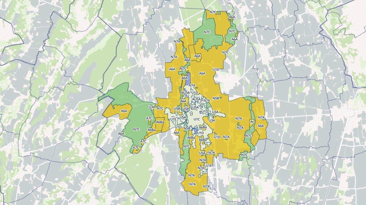 Aperçu cartographique de Vic-en-Bigorre, centré sur la commune