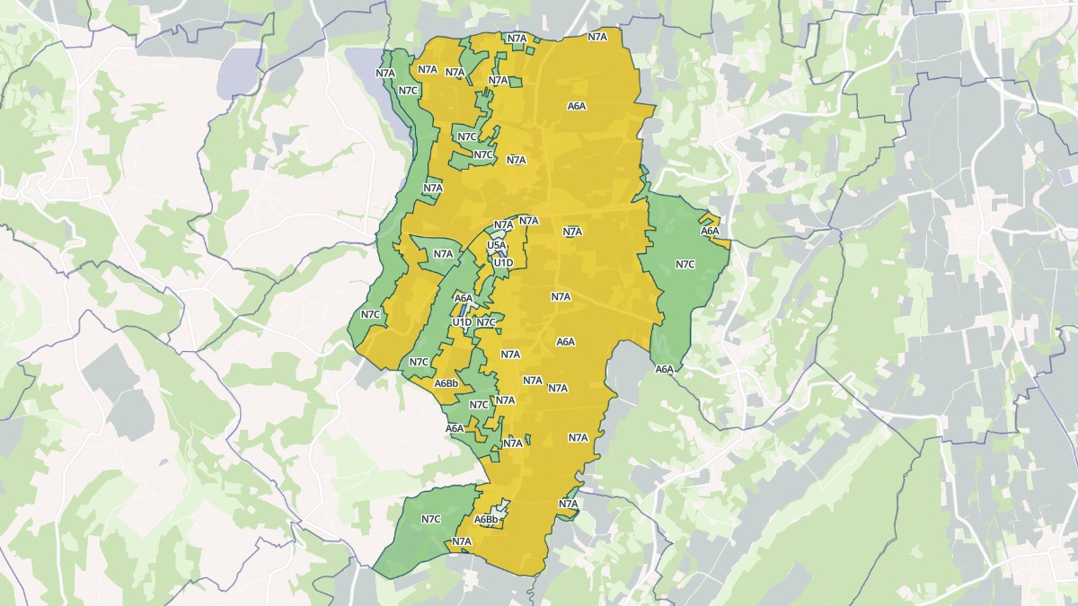 Aperçu cartographique de Vidouze, centré sur la commune