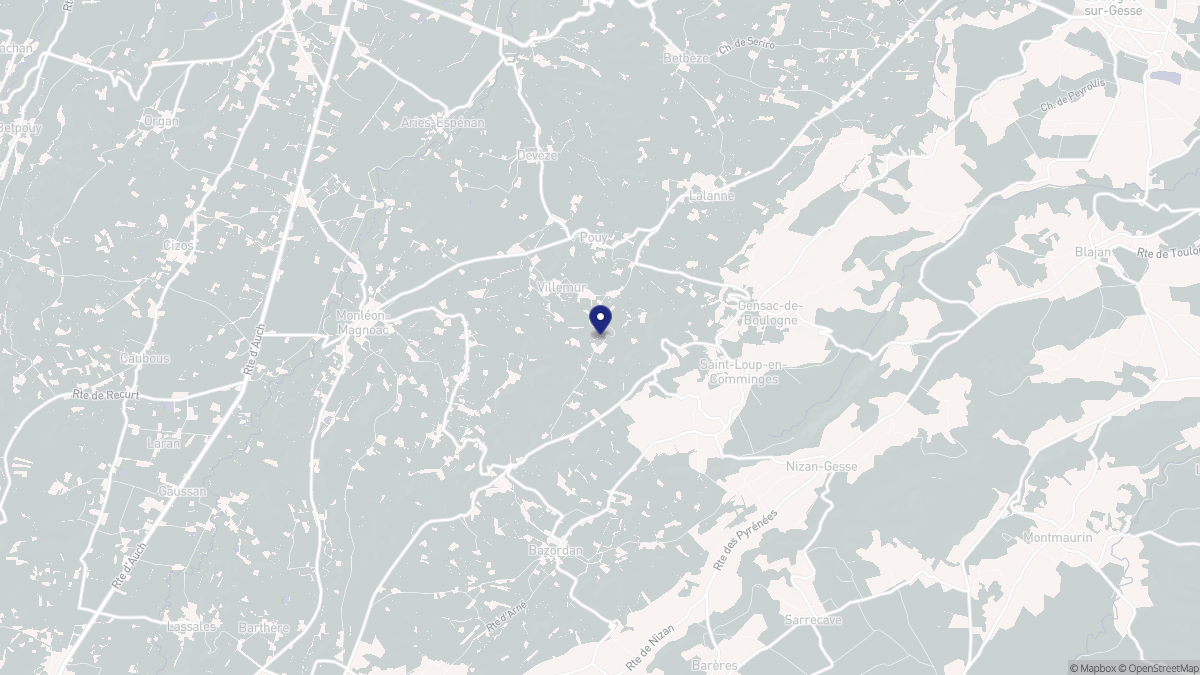 Aperçu cartographique de Villemur, centré sur la commune