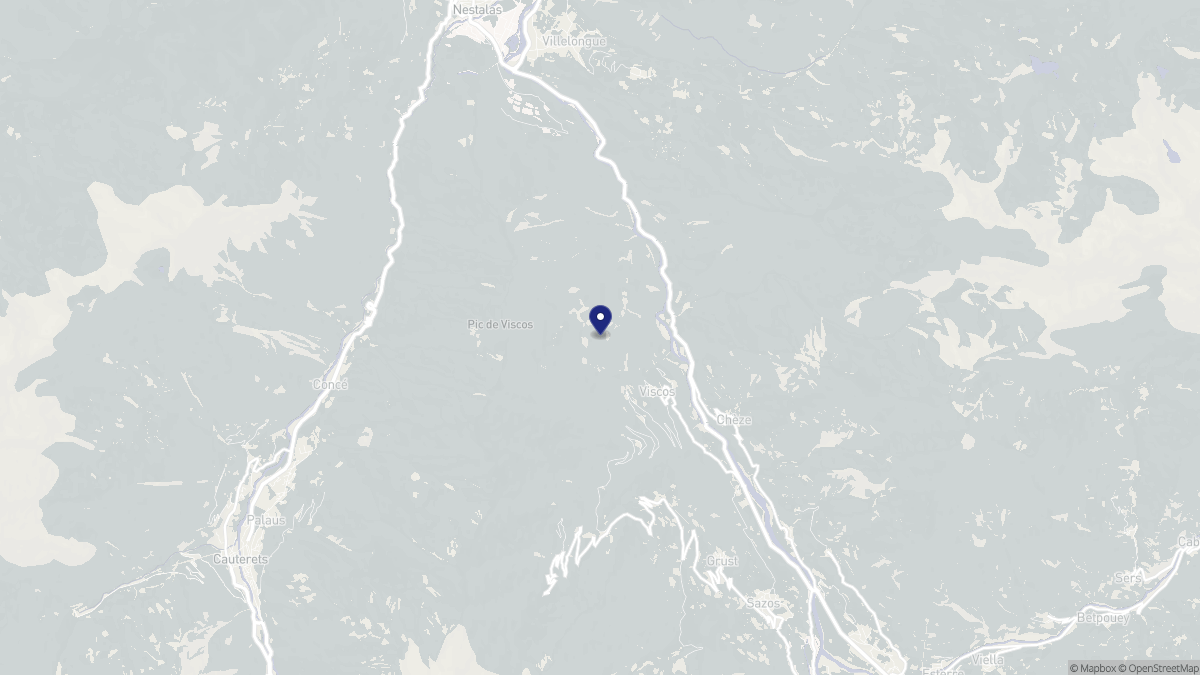 Aperçu cartographique de Viscos, centré sur la commune