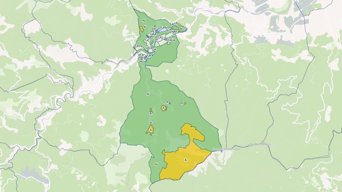 Aperçu cartographique de Amélie-les-Bains-Palalda, centré sur la commune
