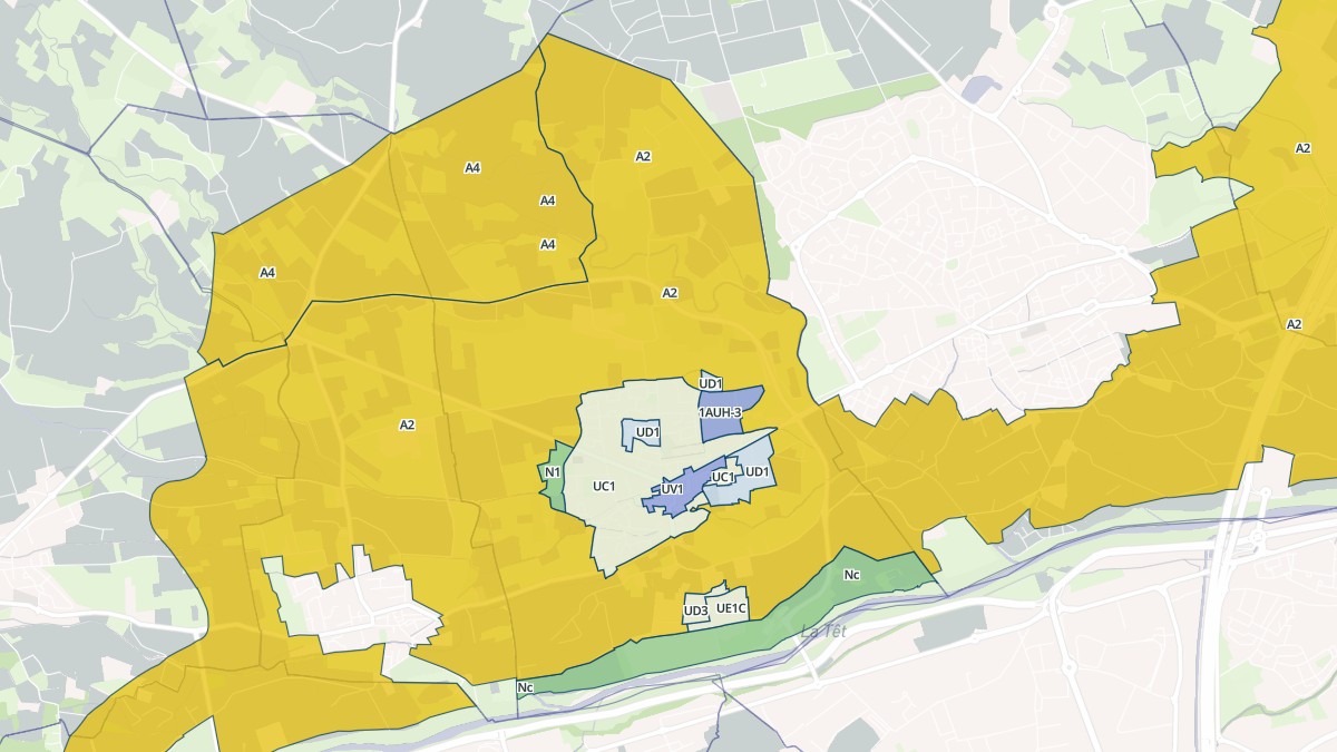 Aperçu cartographique de Baho, centré sur la commune