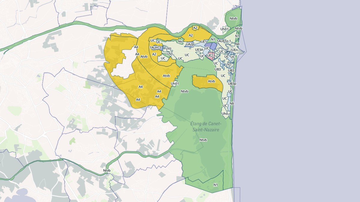 Aperçu cartographique de Canet-en-Roussillon, centré sur la commune