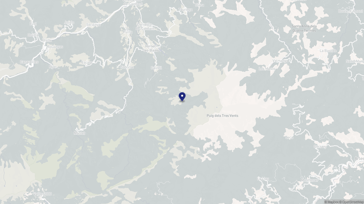 Aperçu cartographique de Casteil, centré sur la commune