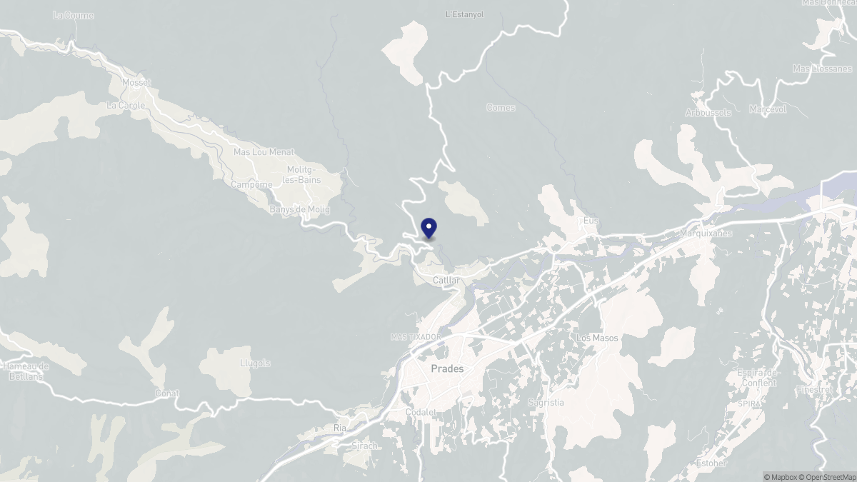 Aperçu cartographique de Catllar, centré sur la commune