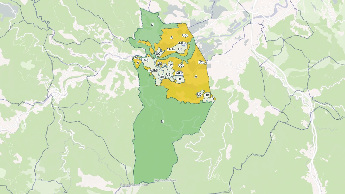 Aperçu cartographique de Céret, centré sur la commune